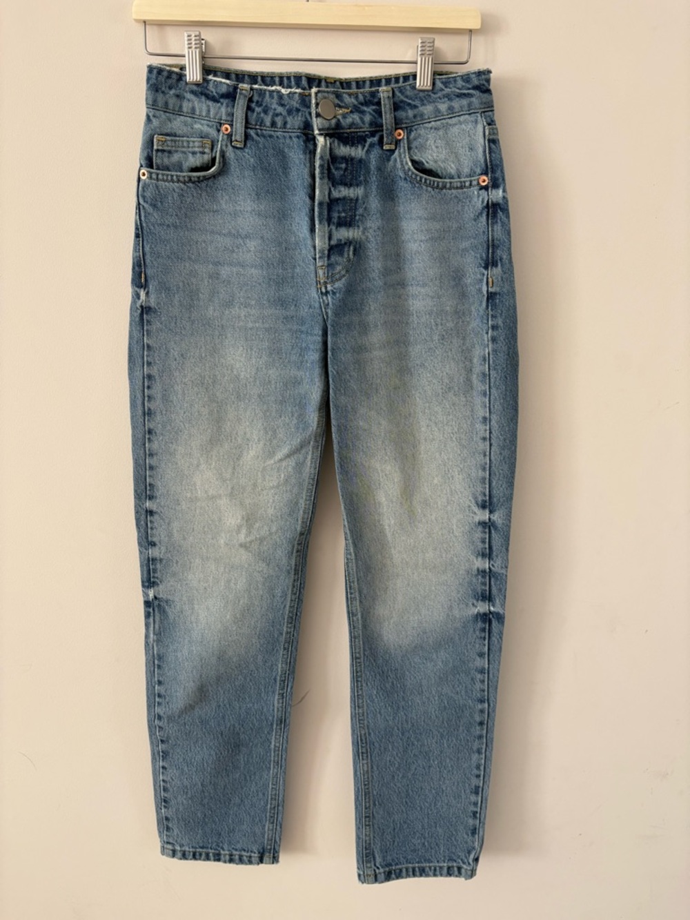 Raey Track Organic Cotton High Rise Straight Jeans